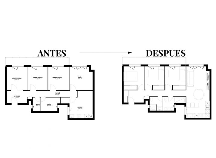 Antes y después (Solución A)