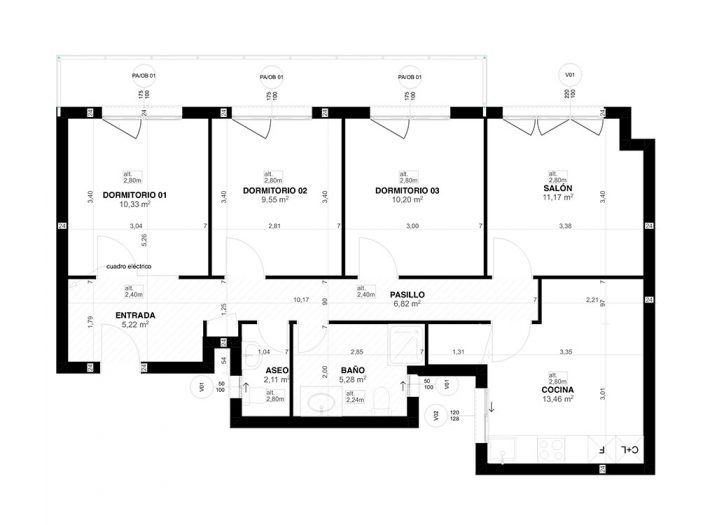 Plano estado actual (Solución A)